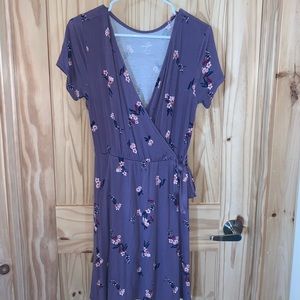 Floral cross front dress